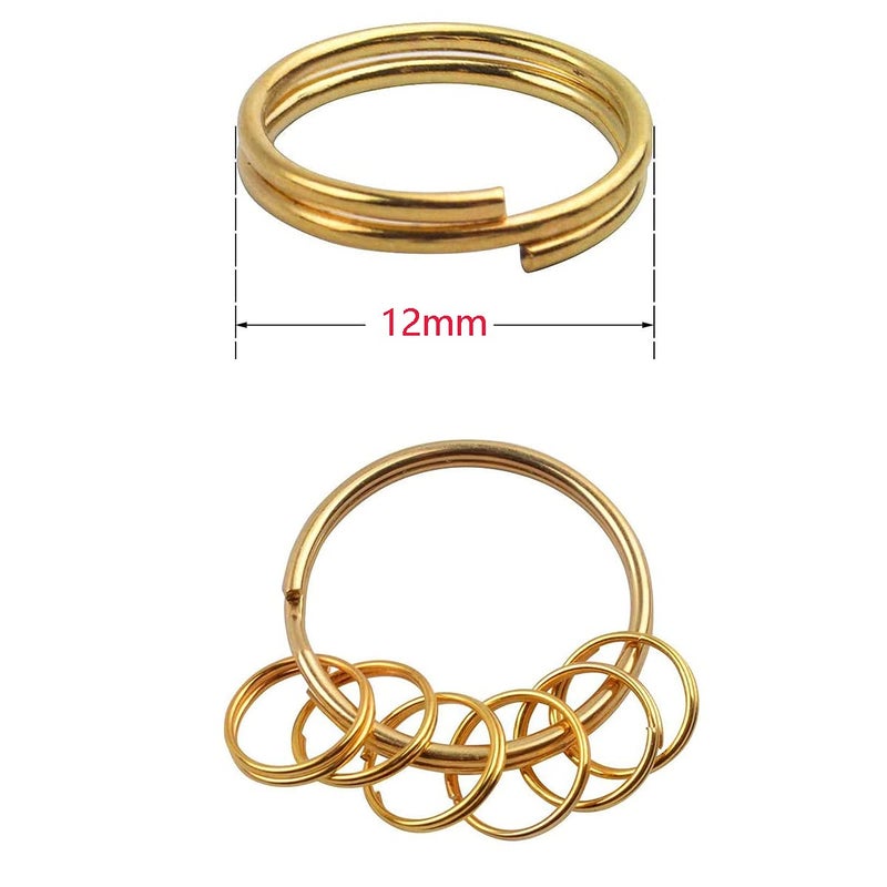 GBSTORE 200 PCS 12mm Double Loops Round Split Jump Rings Wire Connector for Jewelry Making (Gold) - Image 2